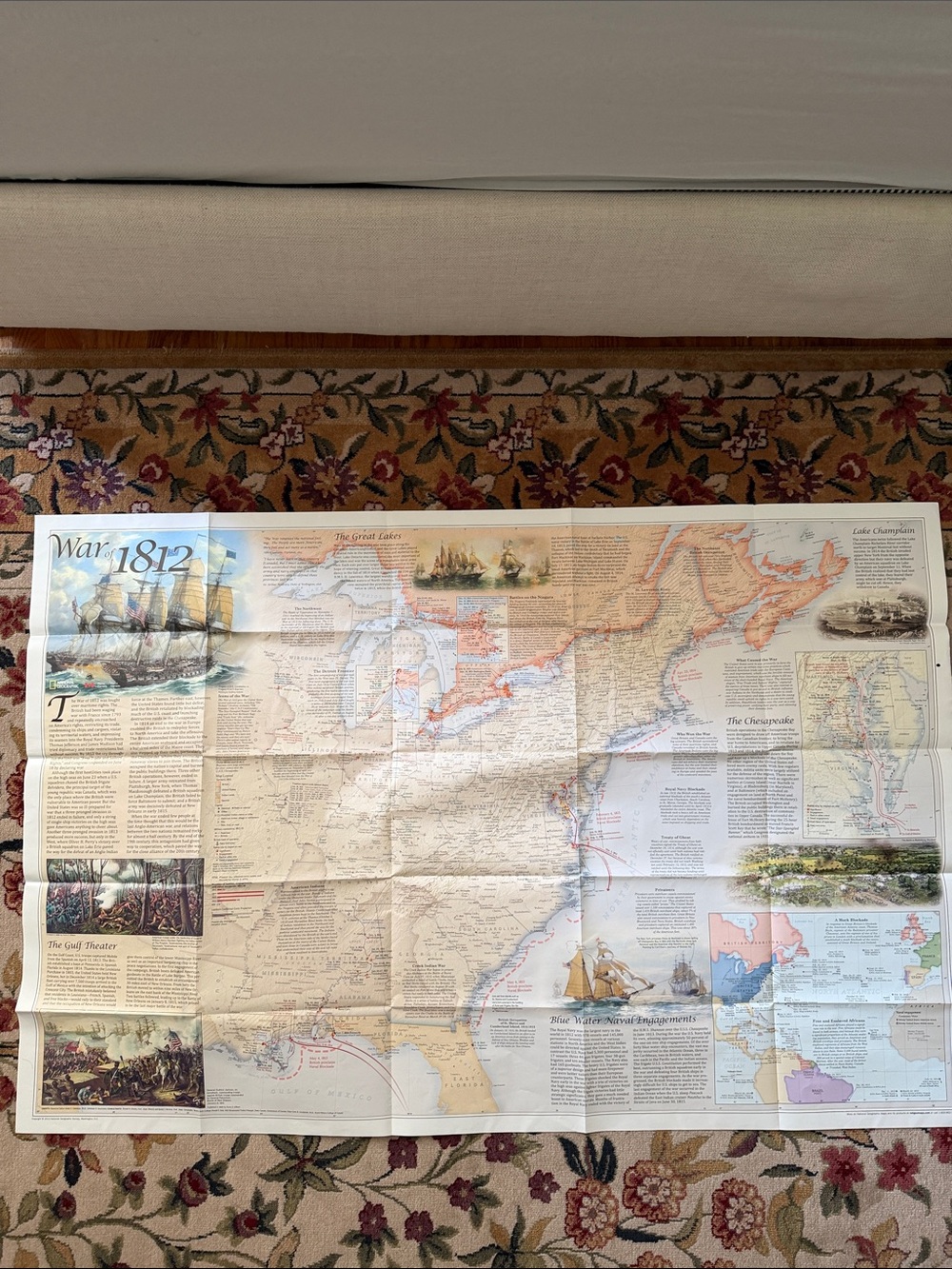 War of 1812 Historical Wall Map